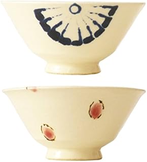 宮城陶器 飯碗 3.5寸 菊花紋 花弁紋 各1個セット(計2個) 宮城陶器 飯碗 3.5寸 菊花紋 花弁紋 各1個セット(計2個)